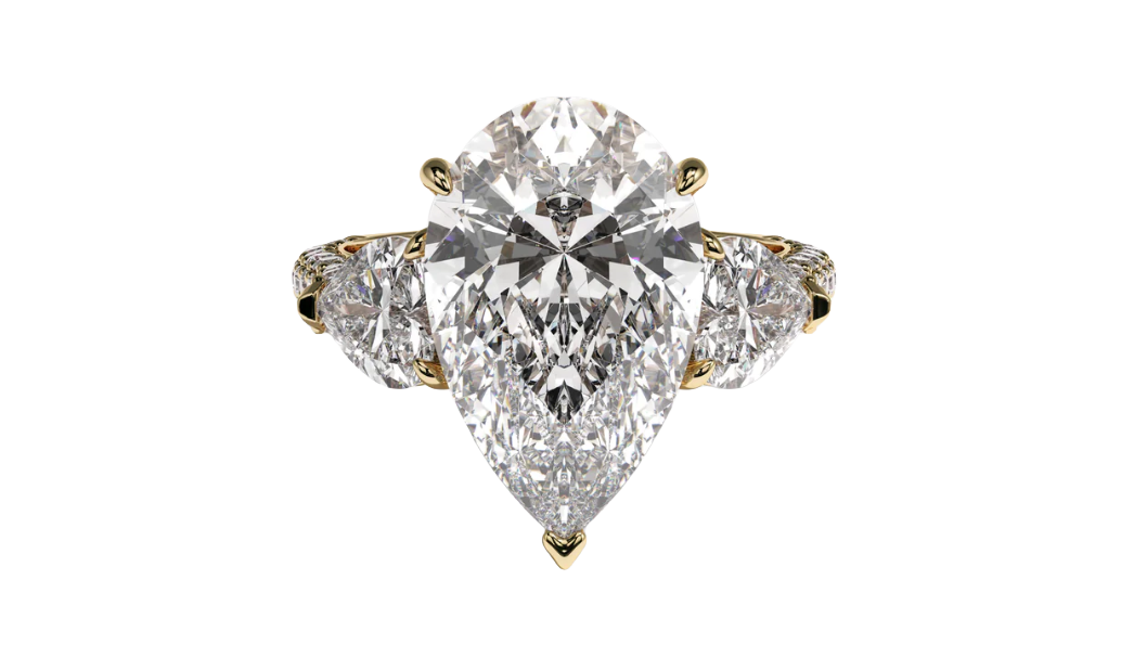 Kurbani Durjini Sara Diamond Pear Engagement Ring